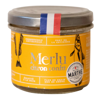 Zitronen-Seehechtfilet, Merlu citron confit, französische Spezialität